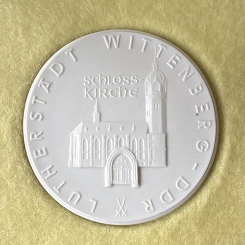 Porzellanmedaille ddr 450 - porzellanmedaille,
