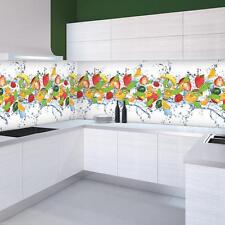 Vlies Fototapete  KÜCHENTAPETE KÜCHE Obst Wasser Blatt Erdbeere Tapete 26