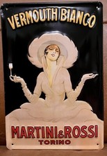 Blechschild    Martini & Rossi Torino      Vermouth Bianco