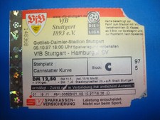 97/98 Ticket VFB Stuttgart HSV Hamburger SV Eintrittskarte Sammler Bundesliga