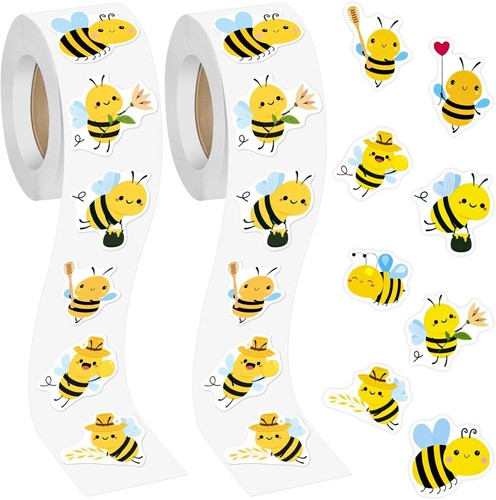 1000 stück bienen aufkleber - 1000,