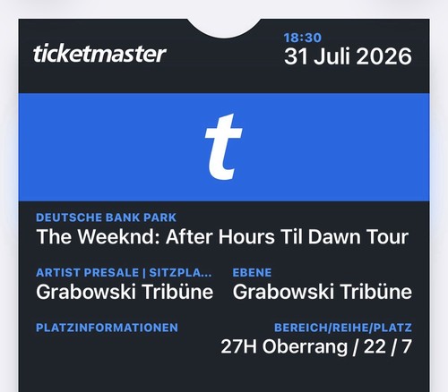 The weeknd konzert ticket - weeknd,