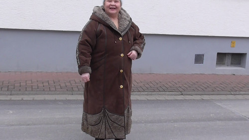Damen wintermantel nubukleder - wintermantel,