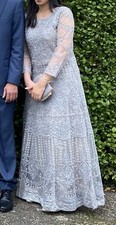Bollywood Kleid - Silber. Sehr Guter Zustand. Einmal Getragen