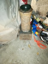 Grabvase und Grablampe aus marmor oder granit sehr schwer 