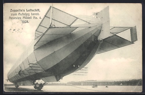 Ansichtskarte zeppelins - ansichtskarte,
