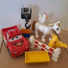 Lego Duplo Dino Baby Steinzeit, Pferd Gold Mähne, Hahn, Futterkrippe Auto Ersatz