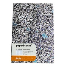 2024 Paperblanks MIDI 12 Monatskalender Maurisches Mosaik Granada Türkis WoÜb
