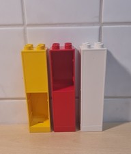 Lego Duplo Schrank Regal mit Fächern Haus Wohnung Garage Feuerwehr Krankenhaus