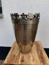 Antik Versilbert Vase, Verschnörkelt, Höhe: 27cm, Tibet Alpaka Silber