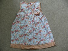 Girl Smile Baby Mädchen Sommer Kleid Gr.86 weiß orange mit Blumenmuster