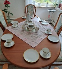  Bavaria Jaeger & Co, Kaffee Service mit Goldrand, 12 Personen, Vintage 60er TOP