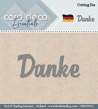Stanzschablone - Card Deco -Text Deutsch - Danke