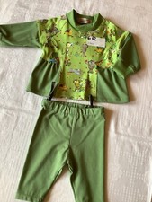  Baby-Set Mädchen Kleid Shirt Hose Gr.62 grün Janosch Handarbeit neu langer Arm 