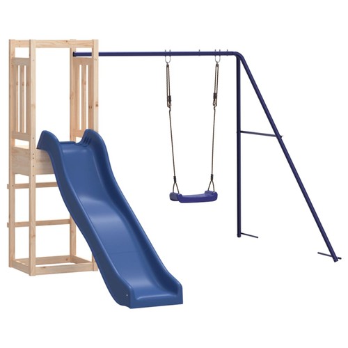 Kompakter holz spielturm mit - holz,