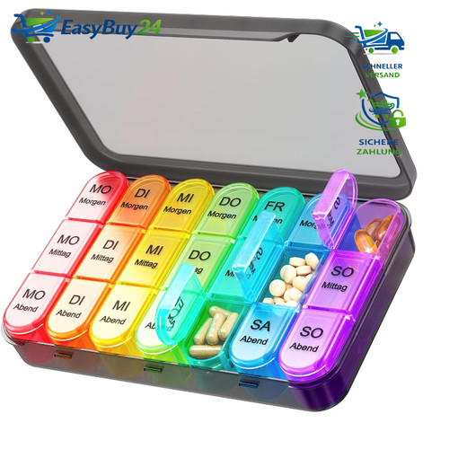Tablettenbox tage fächer - tablettenbox,