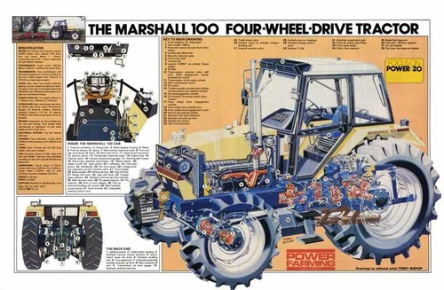 Marshall leyland 100 traktor - 100,