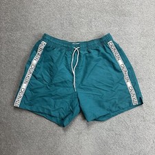 CALVIN KLEIN Herren Badehose Badeshorts Gr. M Beach Shorts Logo 7618 Grün