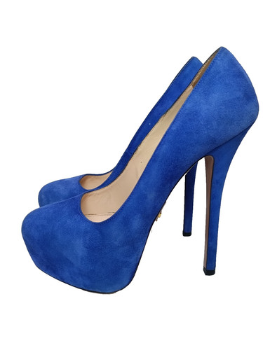 Prada damen blau wildleder - damen,