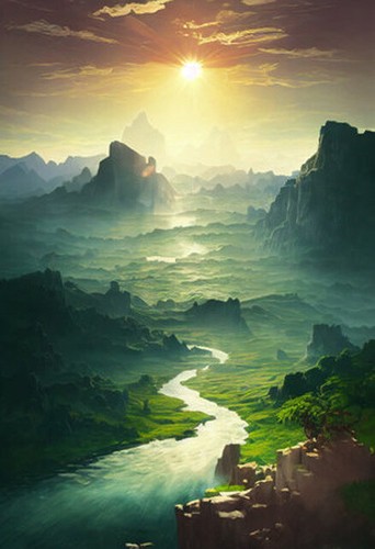 Wandbild riesige landschaft - wandbild:,