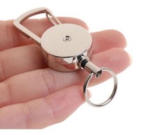 Zip Geocaching Stift GPS ausziehbar Ausweis ID Metall  - silber NEU