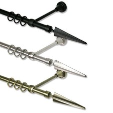 Metall-Gardinenstange Schwarz