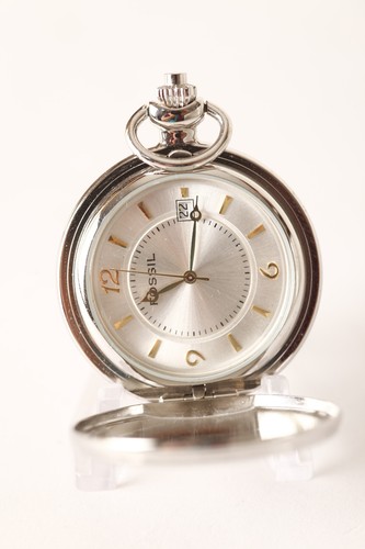Taschenuhr fossil silberfarben - taschenuhr,