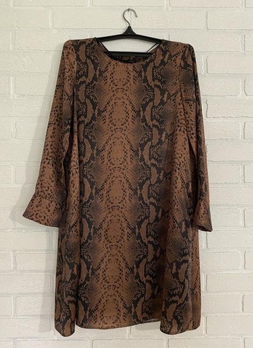 Women cinque dress brown satin - dress,
