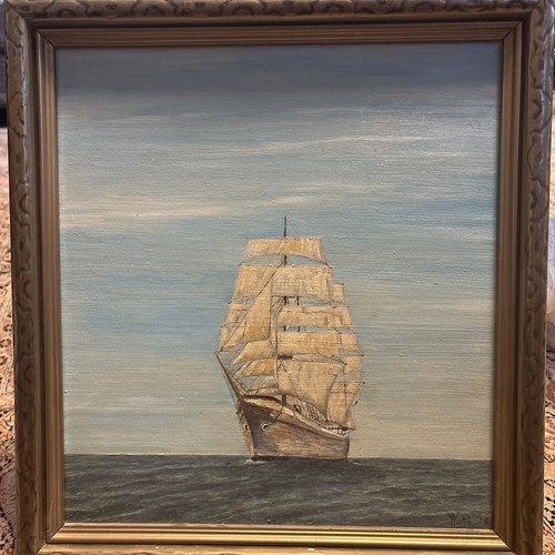 ölgemälde segelschiff auf - Ölgemälde,