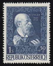 883 80 Jahre Künstlerhaus Wien, William Unger (1837 - 1932), 1 S + 50 g, **
