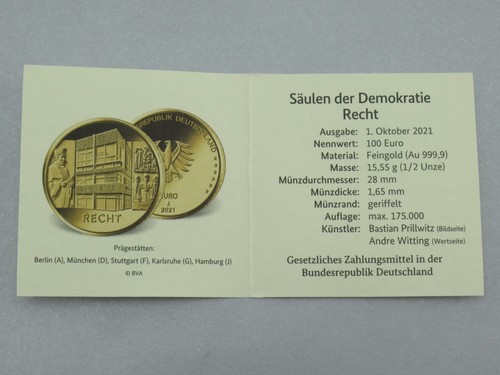 100 euro goldmünze - euro,