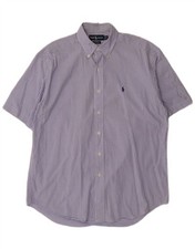 RALPH LAUREN Herren Blake Kurzarm Loose Fit Hemd mittelblau kariert CQ09