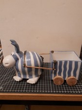 Goebel - Adam und Ziege Figur Horst ? mit Zugwagen