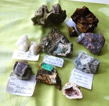 Malachit, Adular, Coelestin