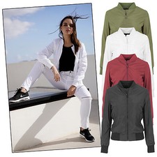 Urban Classics Damen Bomberjacke Stepp Biker Leichte Bomber Jacke MA1 TB1217