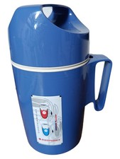 ROTPUNKT Thermoskanne Isolierkanne 1 Liter Blau Kunststoff