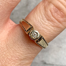 Diamant Ring 9 kt Gold Vintage