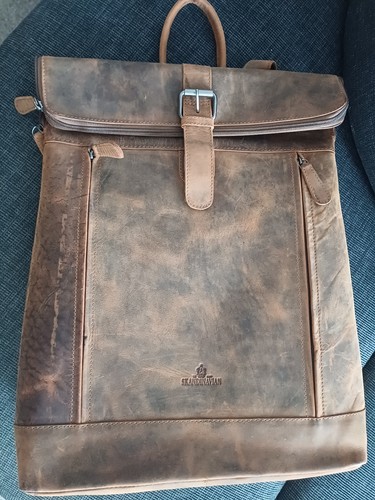 Mittelbrauner leder rucksack - mittelbrauner, leder-rucksack