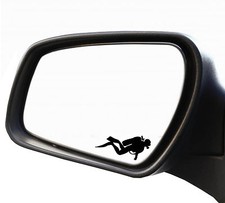 2x Diver Sticker Mirror Number