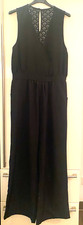 Jumpsuit, Overall, Hosenkleid, Gr. L, schwarz,  TOP !!! neuwertig Spitzeneinsatz