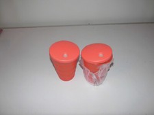 Tupperware 2er Junge Welle rot Trinkhalmbecher J37 (128)