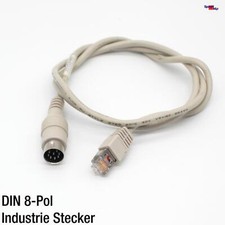 INDUSTRIE DIN-8 STECKER 8-POLIG MIT 1 METER KABEL CABLE RJ45 CONNECTOR 8-PIN