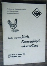 Katalog zur Kreis Rassegeflügel-Ausstellung Eibau Volkshaus Kleintierzucht 1986