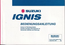 SUZUKI  Ignis Bedienungsanleitung 2004 Betriebsanleitung Handbuch Bordbuch BA