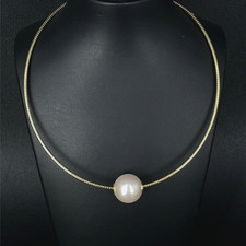 OMEGAREIF & GLEITER AUS 925/-SILBER GOLDPLATT. MIT MUSCHELKERNPERLE SCHMUCKJAGD