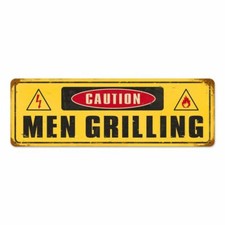 MEN GRILLING Blechschild 61cm