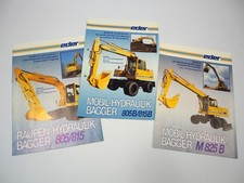 3x Prospekt Eder M805 M815 R805 R815 M825 B CL Hydraulikbagger 1980/90er Jahre