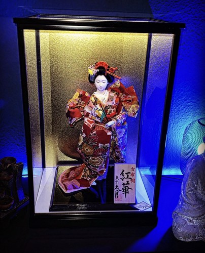 Geisha puppe glaskasten - geisha, im