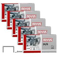 5000 Heftklammern Novus 040-0158, 24/6, verzinkt, 5 Packungen a. 1000 Stück