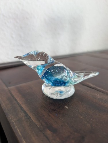 Glas vogel figur blau - vogel,